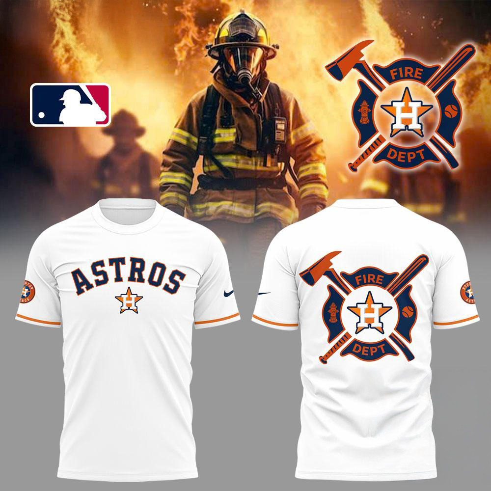 Houston Astros x Firefighter Appreciation Night White Shirt Cool Gifts For Basketball Fans Oregontrailrvpk Shirt