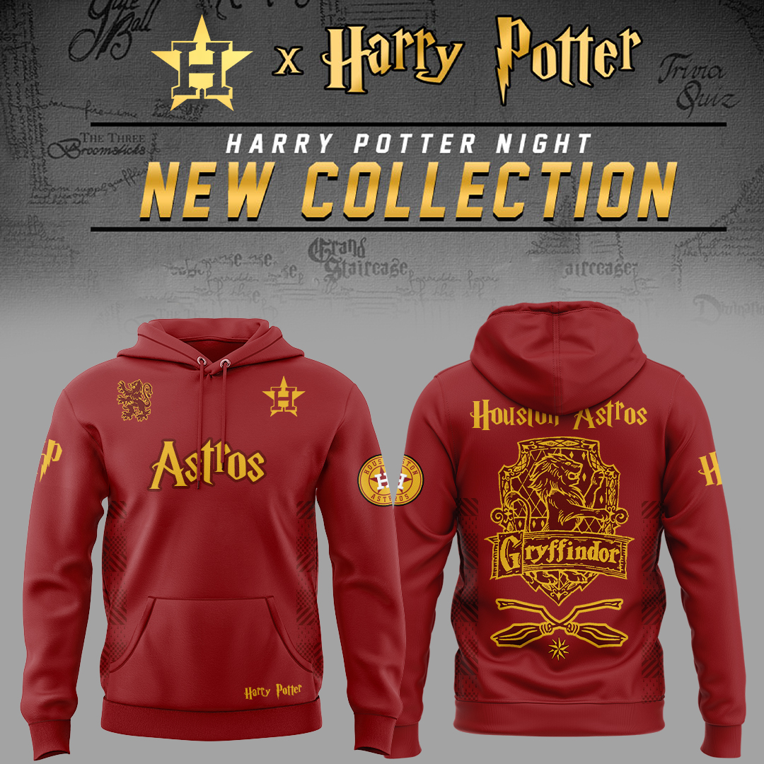 Houston Astros x Harry Potter Night Gryffindor House Hoodie Baseball