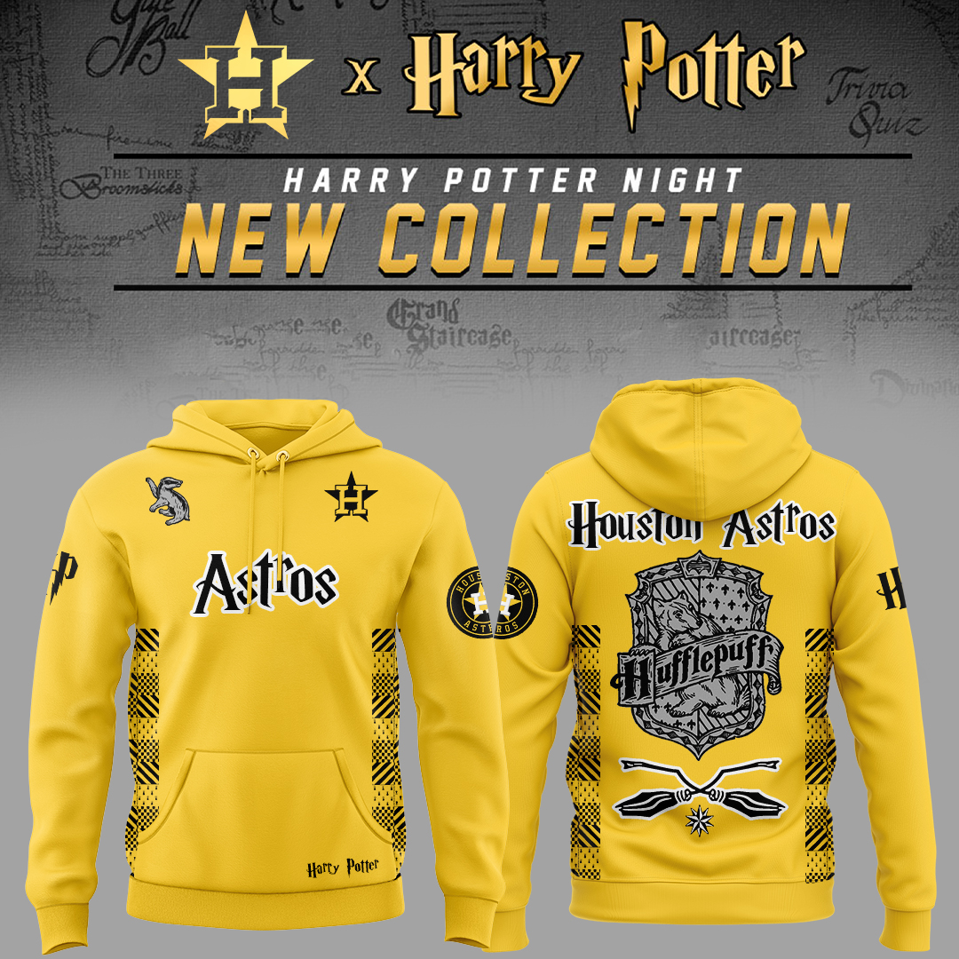 Houston Astros x Harry Potter Night Hufflepuff House Hoodie