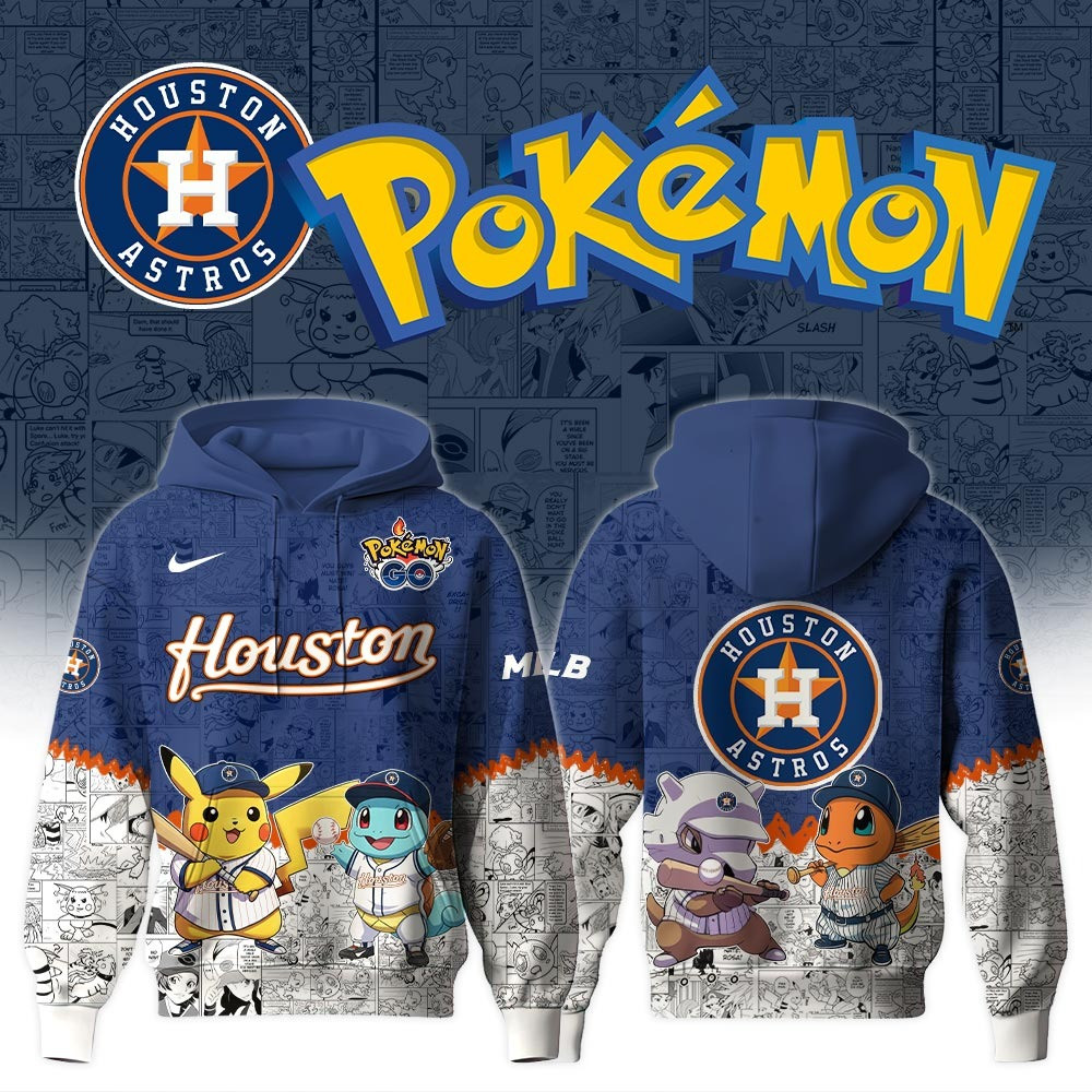 Houston Astros X Pok mon Go Hoodie MLB Fan Merch For Him Her
