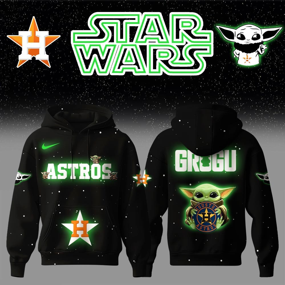 Houston Astros x Star Wars Baby Yoda Game Night Hoodie