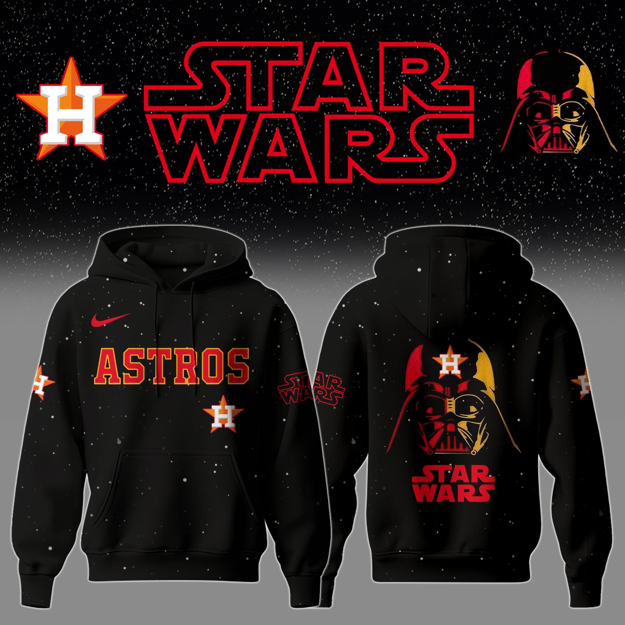 Houston Astros x Stars Wars Night Hoodie Gift For Baseball Lover