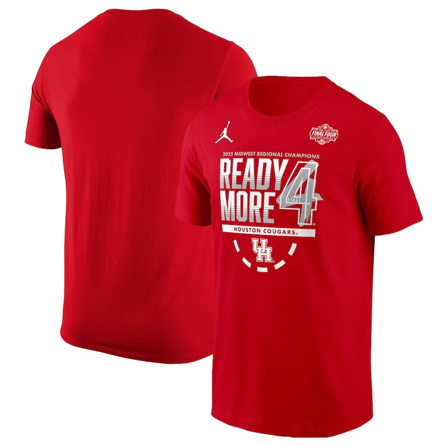 Houston Cougars Jordan 2025 NCAA Men's Basketball Tournament March Madness Final Four Regional Champions T-Shirt Lovers Oregontrailrvpk Shirt