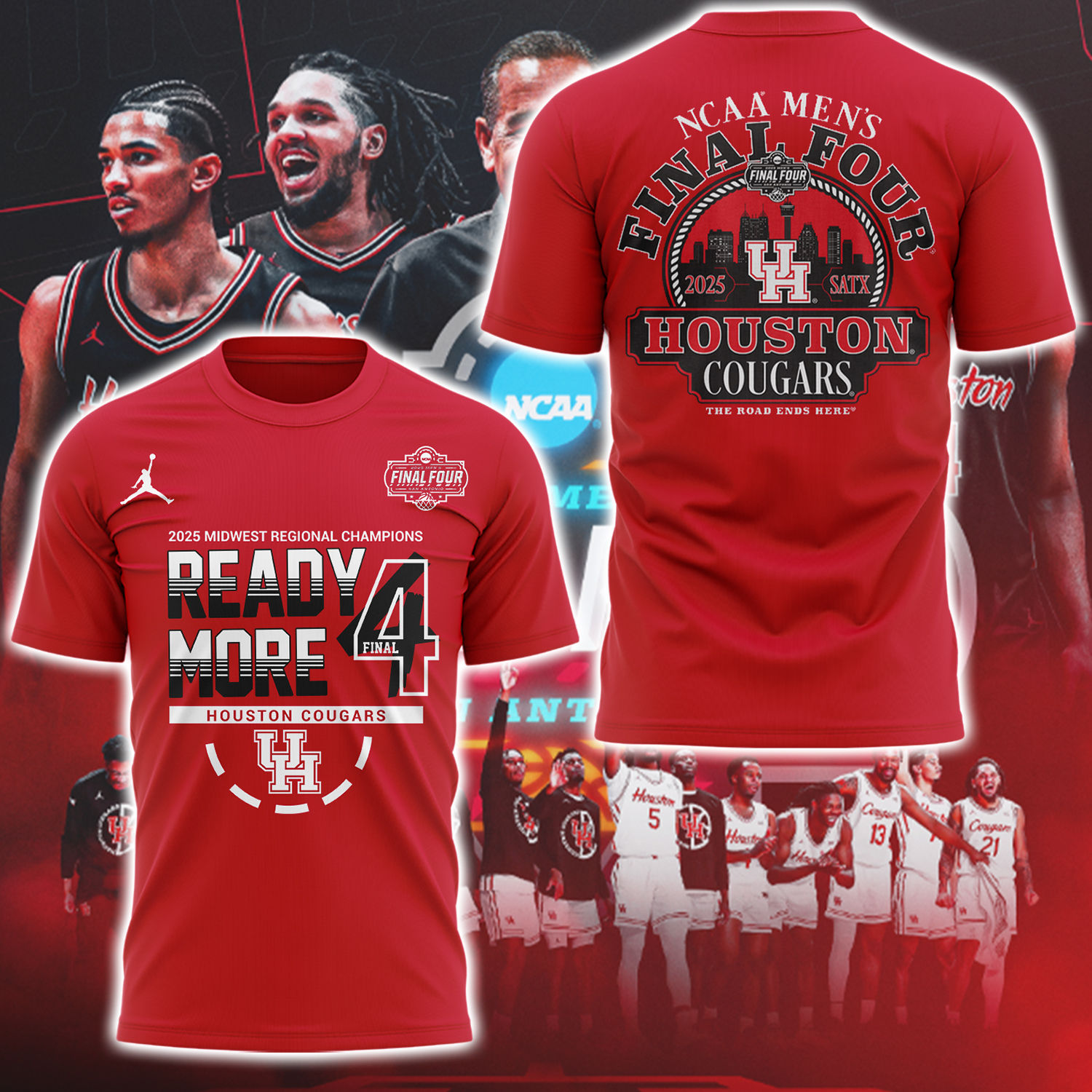 Houston Men's Hoops Final Four T-Shirt Best Basketball Gifts Oregontrailrvpk Shirt