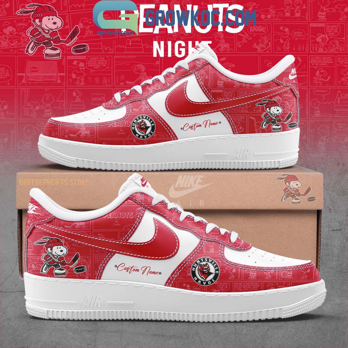 Huntsville Havoc 75th Anniversary Peanuts Air Force 1 Shoes