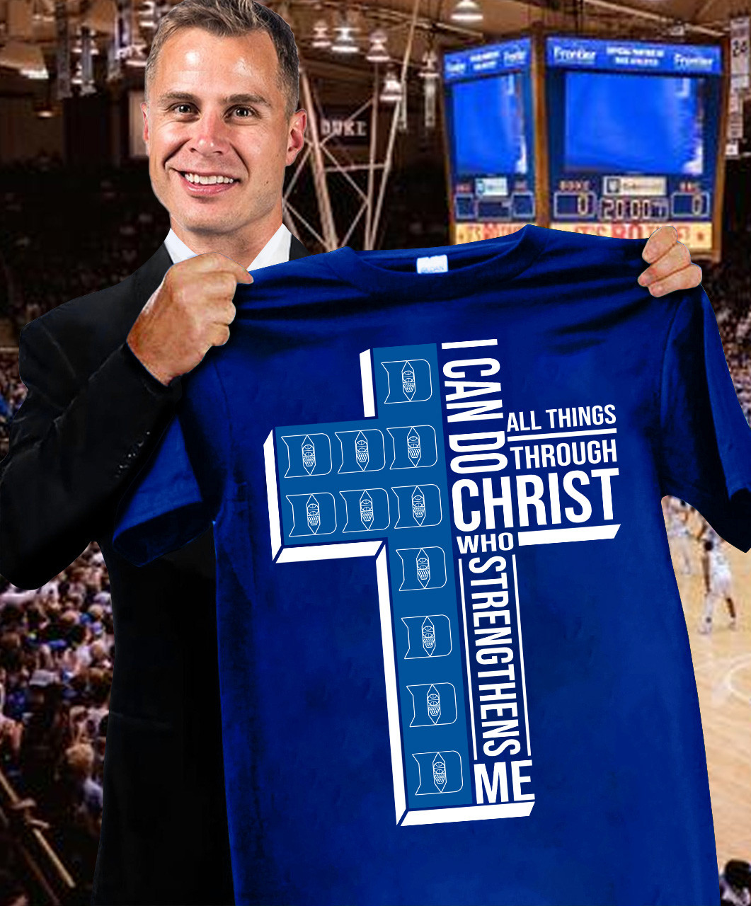 I Can Do All Things Through Christ Who Strengthens Me Duke Blue Devils T-Shirt Oregontrailrvpk Shirt