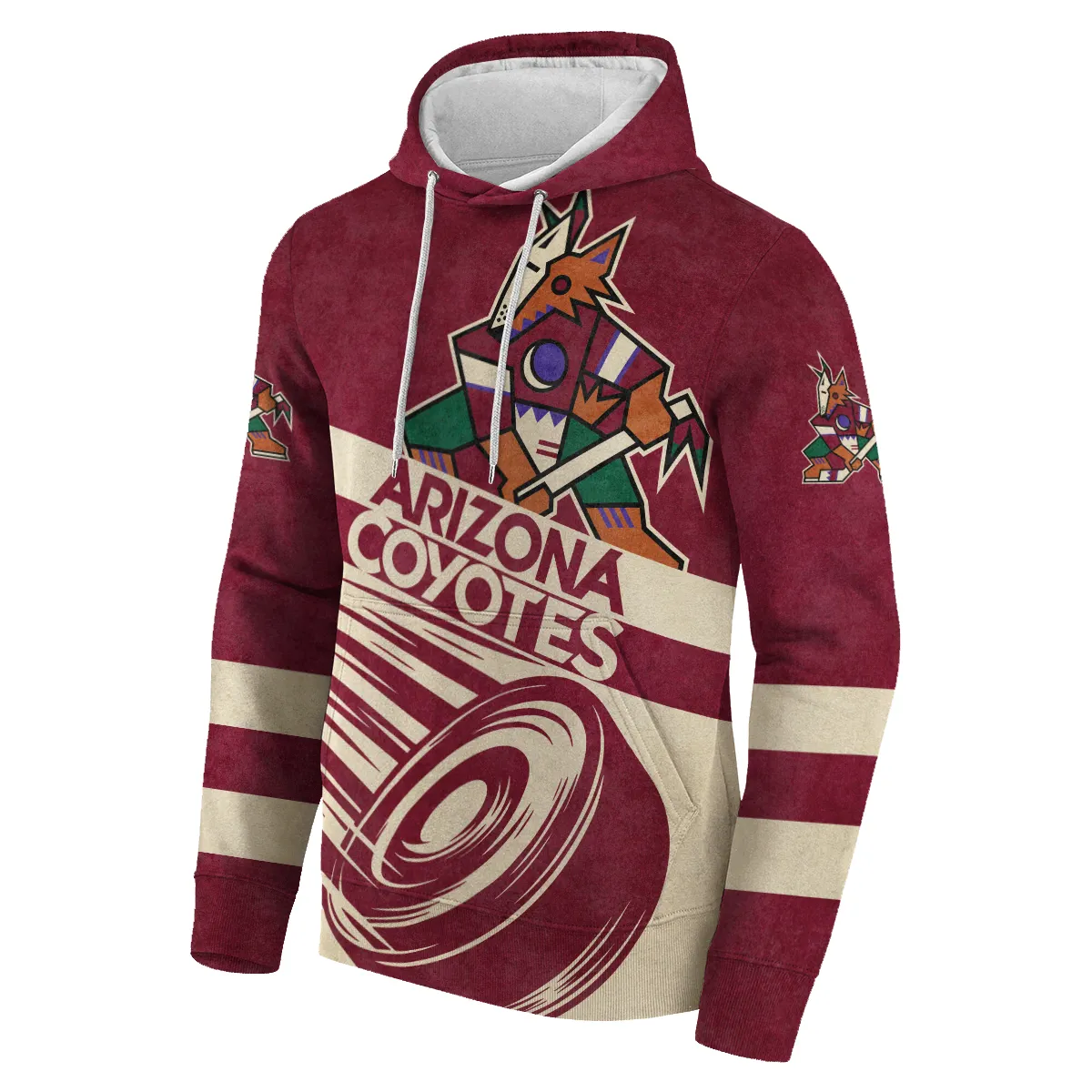 Ice Hockey Puck Arizona Coyotes National Hockey League All Over Print Hoodie Style 97720
