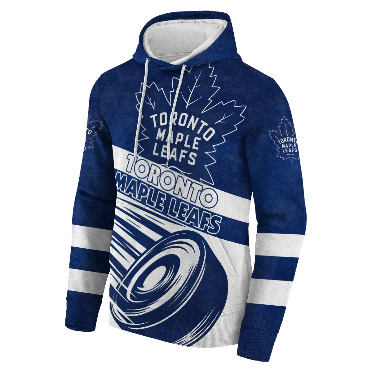 Ice Hockey Puck Toronto Maple Leafs National Hockey League All Over Print Hoodie Style 33367