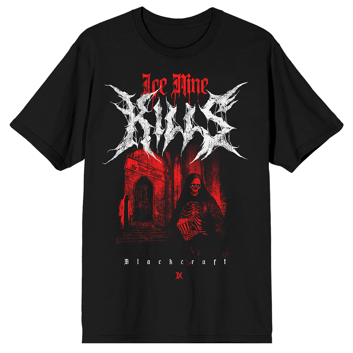 Ice Nine Kills Merch Shirt Blackcraft INK Now Showing T-Shirt Ice 9 Kills Band Merch Oregontrailrvpk Shirt