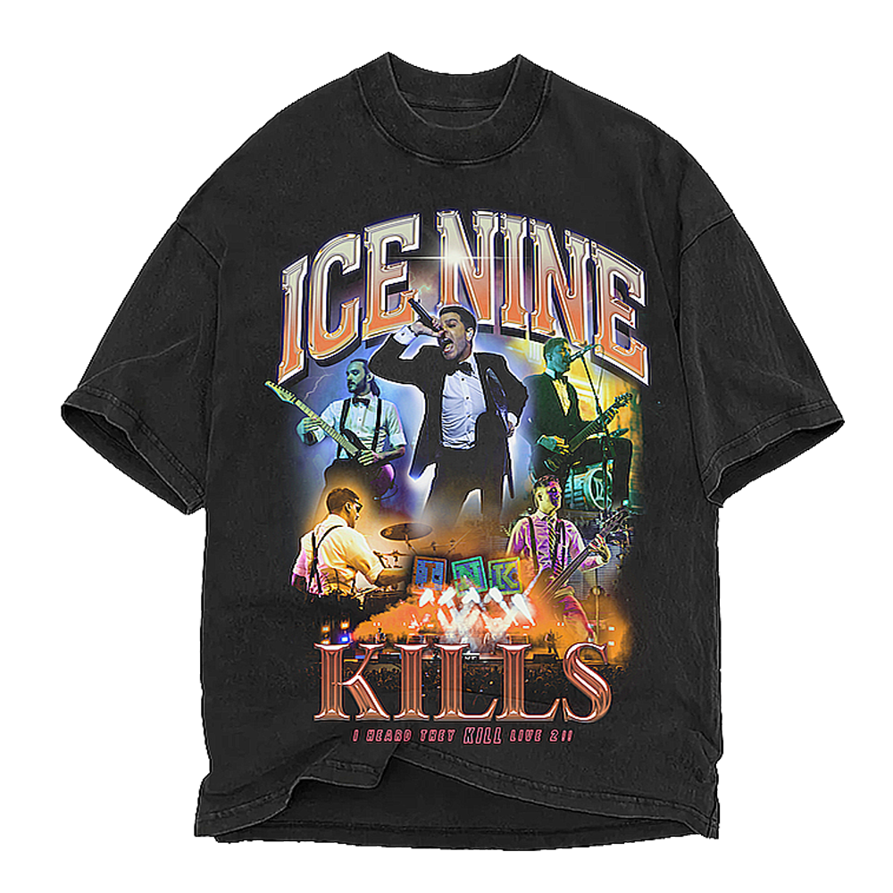 Ice Nine Kills Merch T-Shirt Give 'Em The Boot Ice 9 Nine Kills Band Tour Merchandise Oregontrailrvpk Shirt