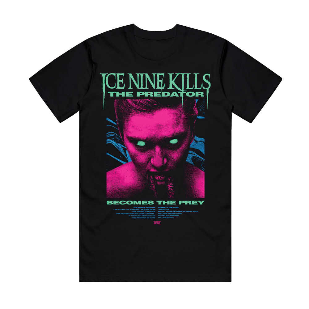 Ice Nine Kills Merch T-Shirt The Predator Becomes The Prey Ice 9 Kills Band Tour Merch Oregontrailrvpk Shirt