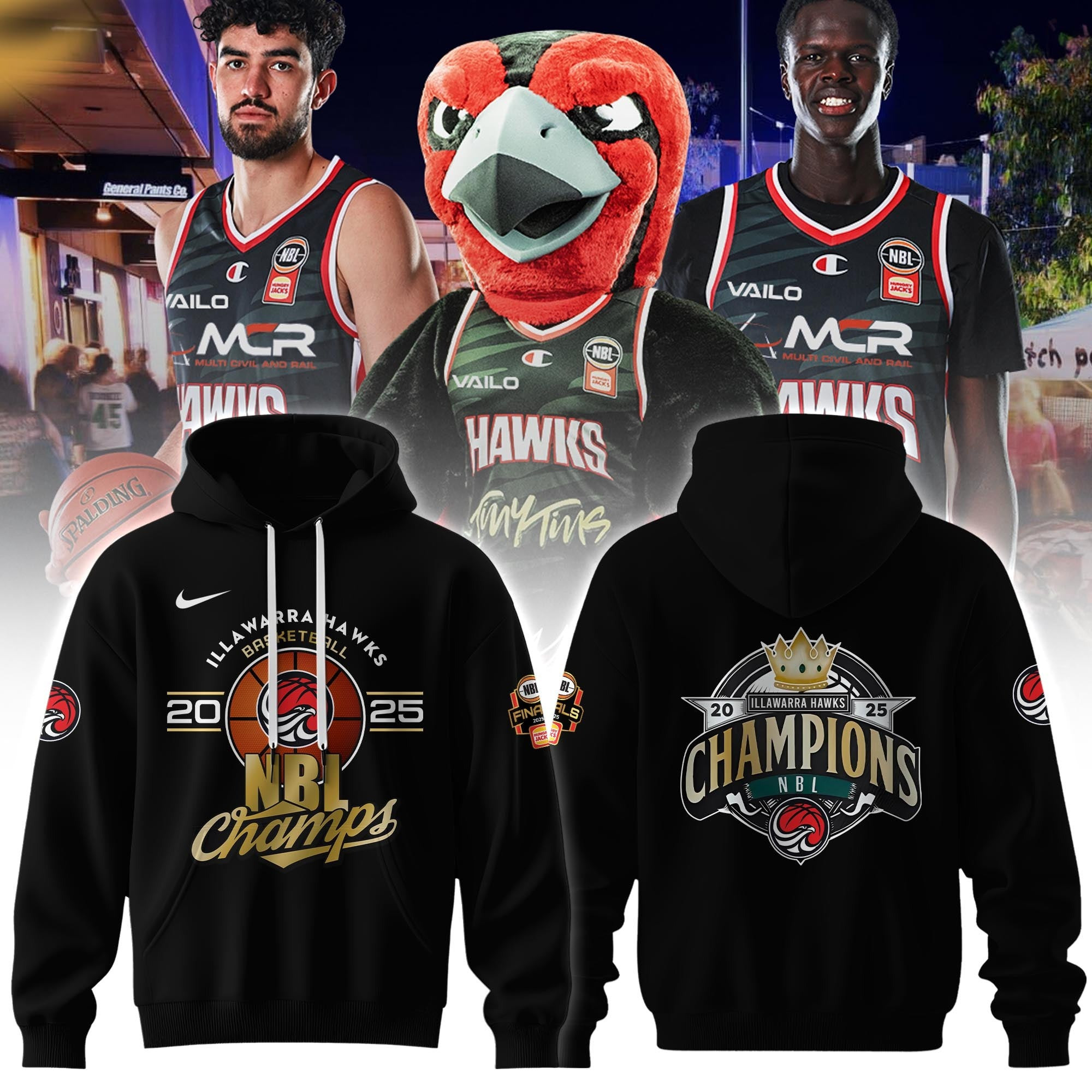 Illawarra Hawks Basketball Champions NBL Hoodie Unique For Basketball Fans