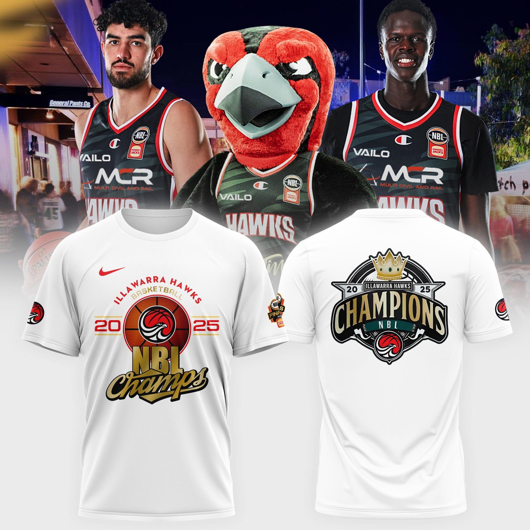 Illawarra Hawks Basketball NBL Champions T-Shirt Presents For Basketball Fans Oregontrailrvpk Shirt