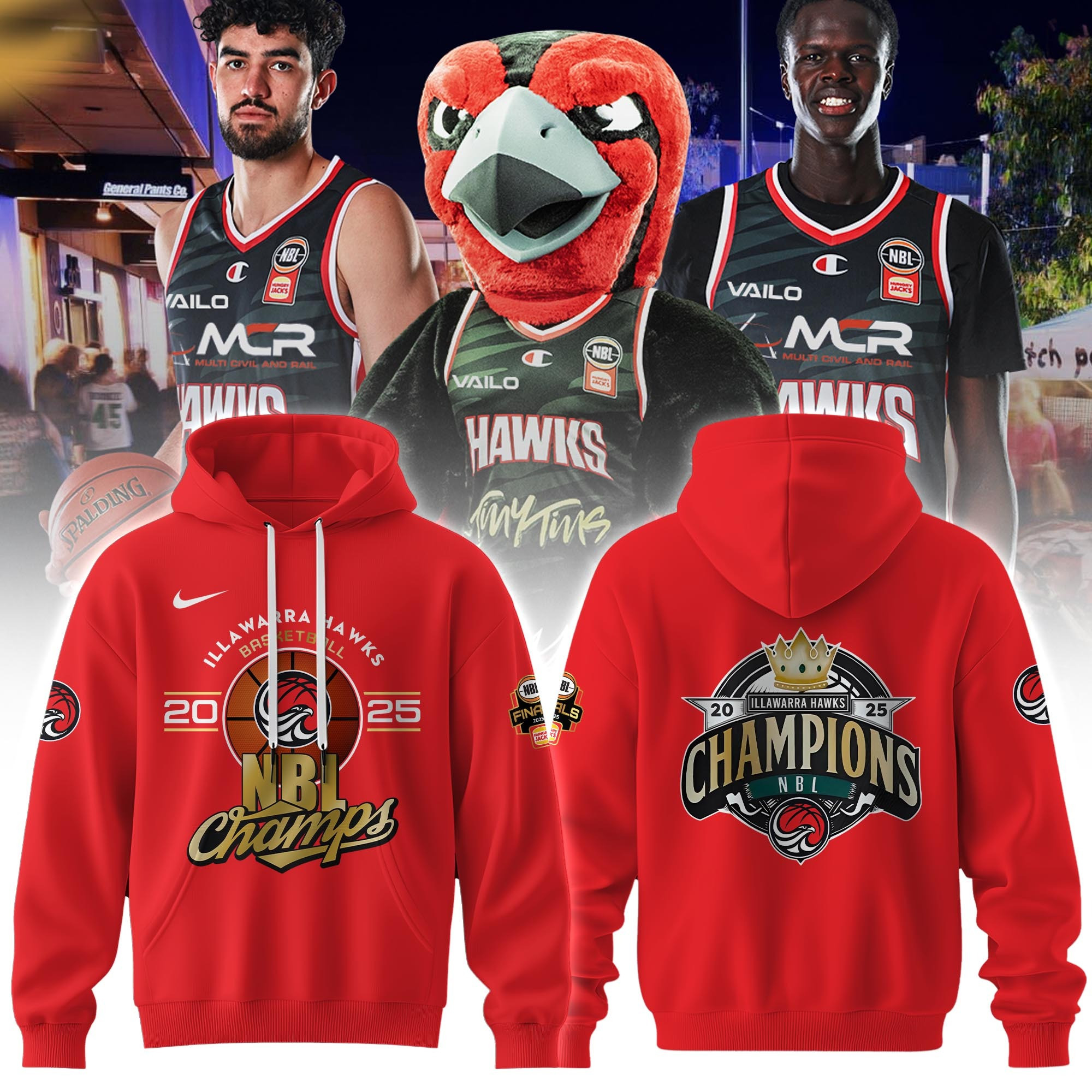 Illawarra Hawks Basketball NBL Hoodie Presents For Basketball Fans