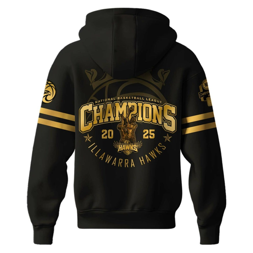 Illawarra Hawks NBL Champions 2025 Hoodie Hat National Basketball League Championship Merch