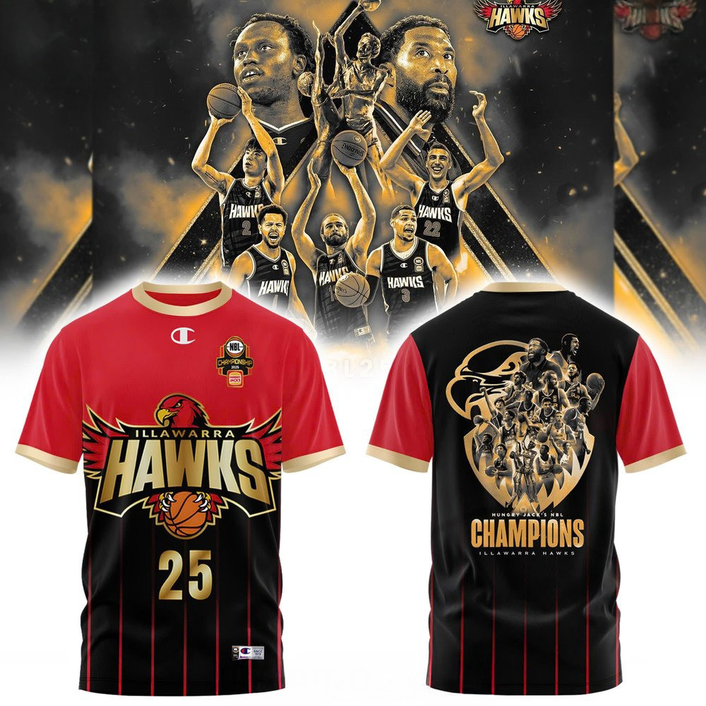 Illawarra Hawks NBL Championship 2025 T-Shirt Great Gifts For Basketball Fans Oregontrailrvpk Shirt