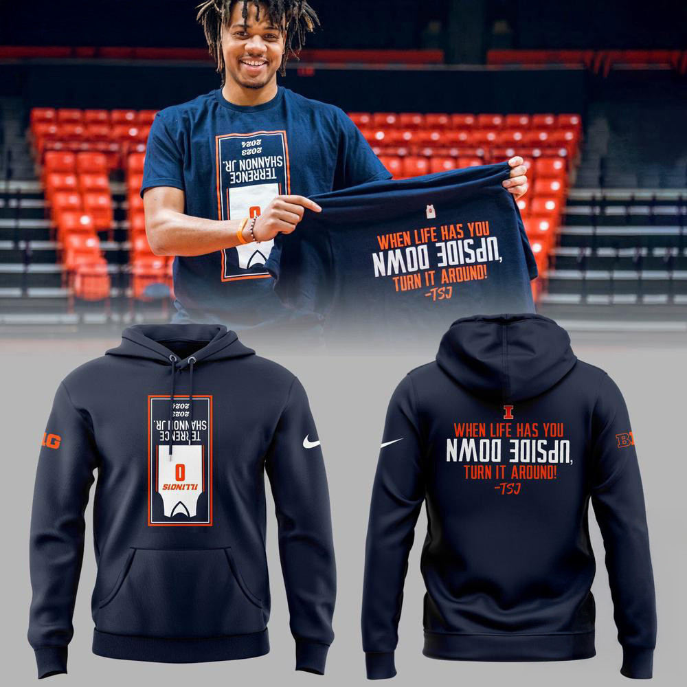 Illinois Fighting Illini Basketball TSJ Upside Down Limited Edition Hoodie Basketball