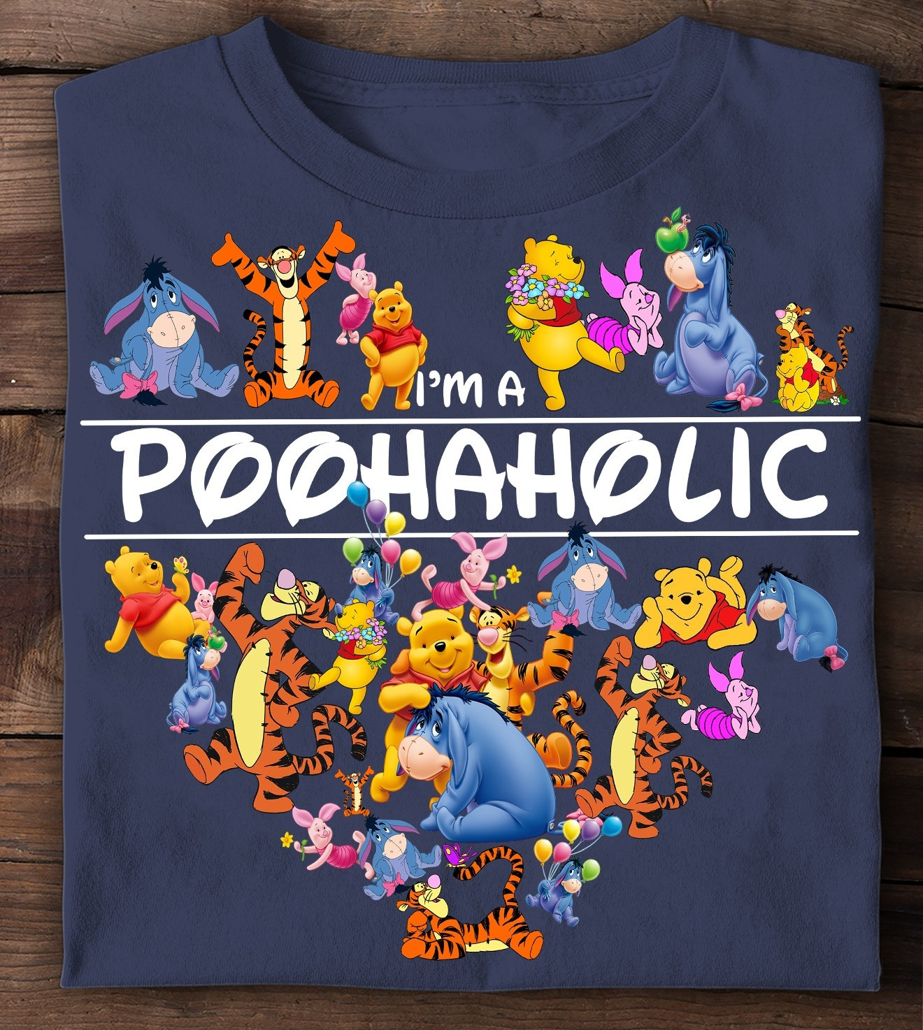 I'm A Poohaholic Shirt Cute Cartoon Graphic Tee Shirt Gifts For Winnie The Pooh Lovers Oregontrailrvpk Shirt