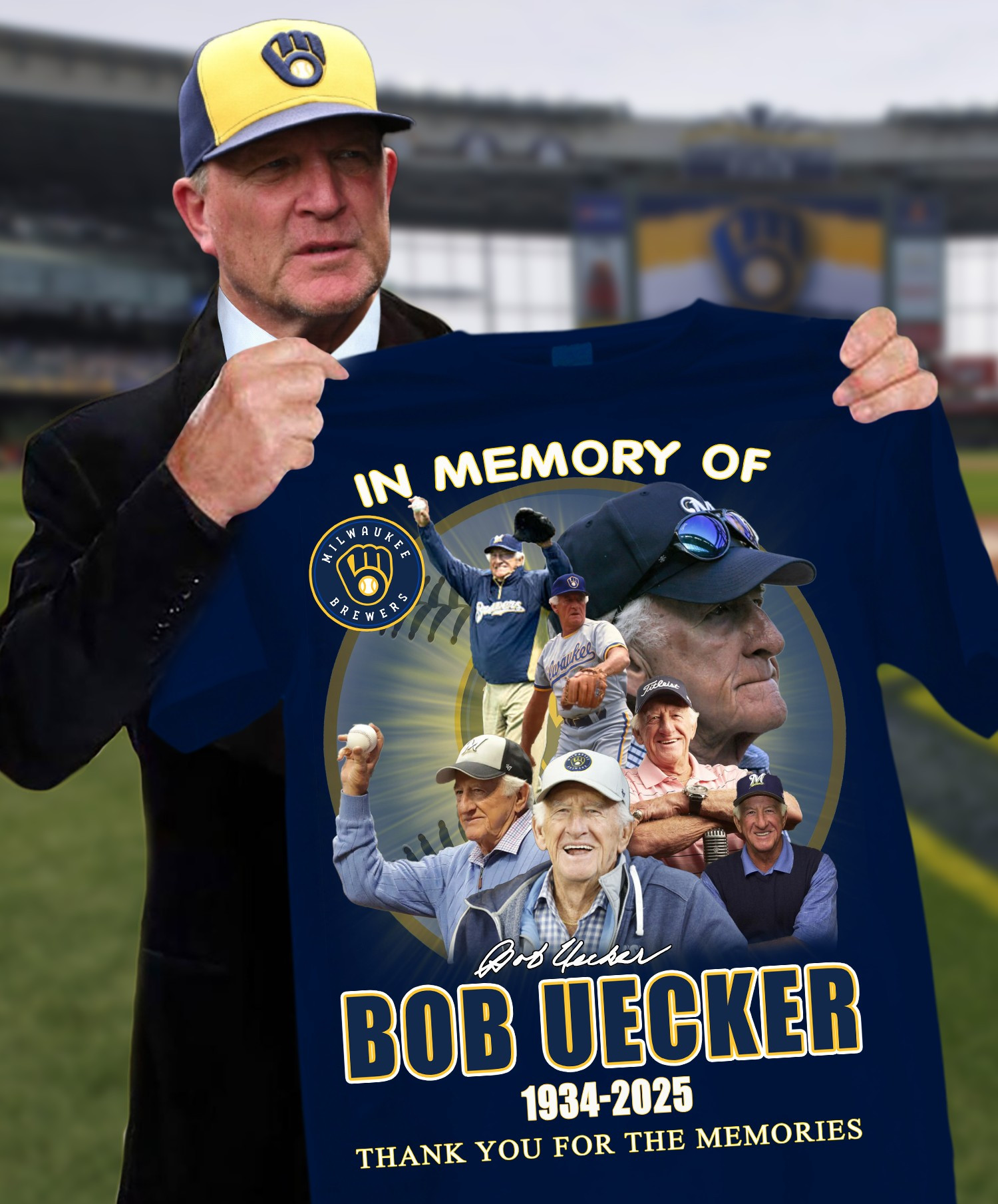 In The Memory Of Bob Uecker 1934 2025 Thank You For The Memories T-Shirt Baseball Oregontrailrvpk Shirt
