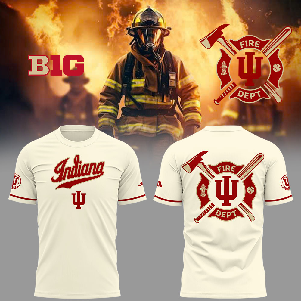 Indiana Baseball x Firefighter Appreciation Night T-Shirt For Baseball Players Oregontrailrvpk Shirt