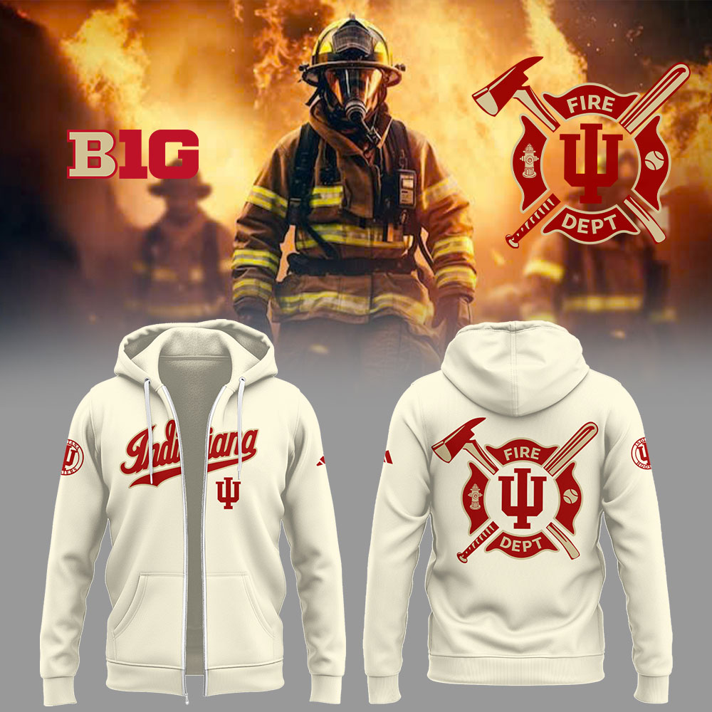 Indiana Baseball x Firefighter Appreciation Night Zip Hoodie