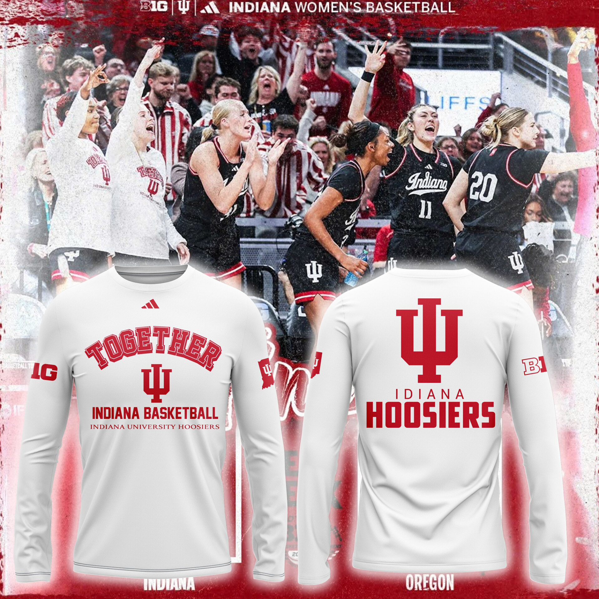 Indiana Basketball Together Long Sleeve T-Shirt Best Basketball Gifts Oregontrailrvpk Shirt