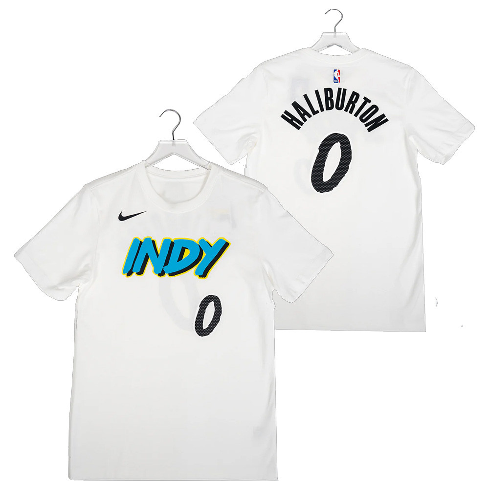 Indiana Pacers #0 Tyrese Haliburton 24-25' CITY EDITION T-shirt Best Gifts For Basketball Fans Oregontrailrvpk Shirt