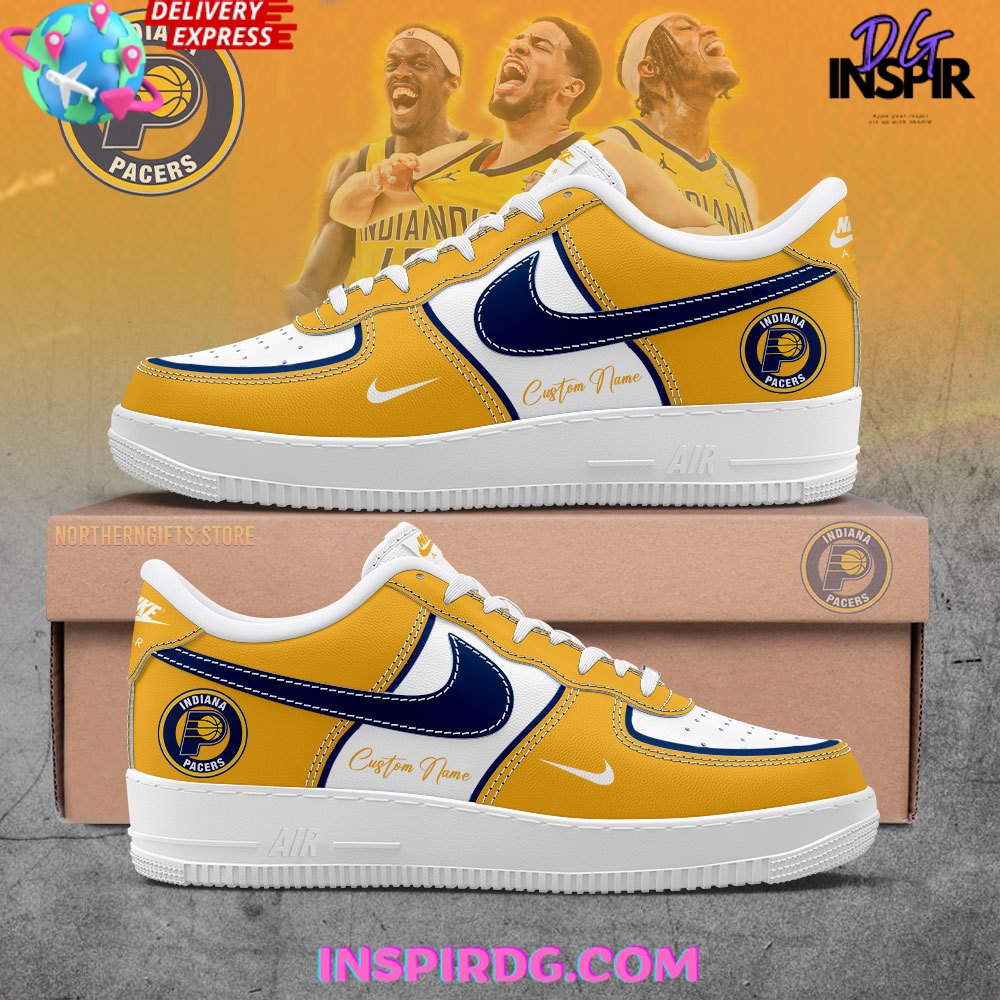 Indiana Pacers Collab Custom Name Air Force 1 Shoes