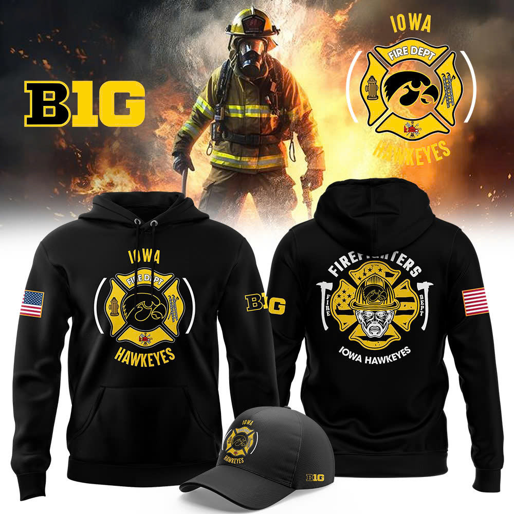 Iowa Hawkeyes Firefighter Appreciation NCAA Hoodie Football Themed Gifts No Cap