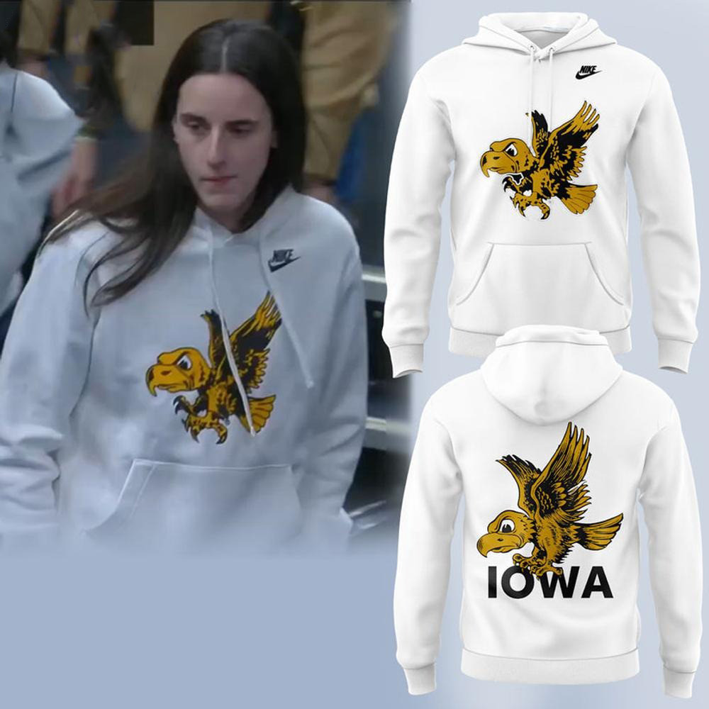Iowa Men's Basketball White Iowa Hawkeyes Legacy Logo Club Hoodie