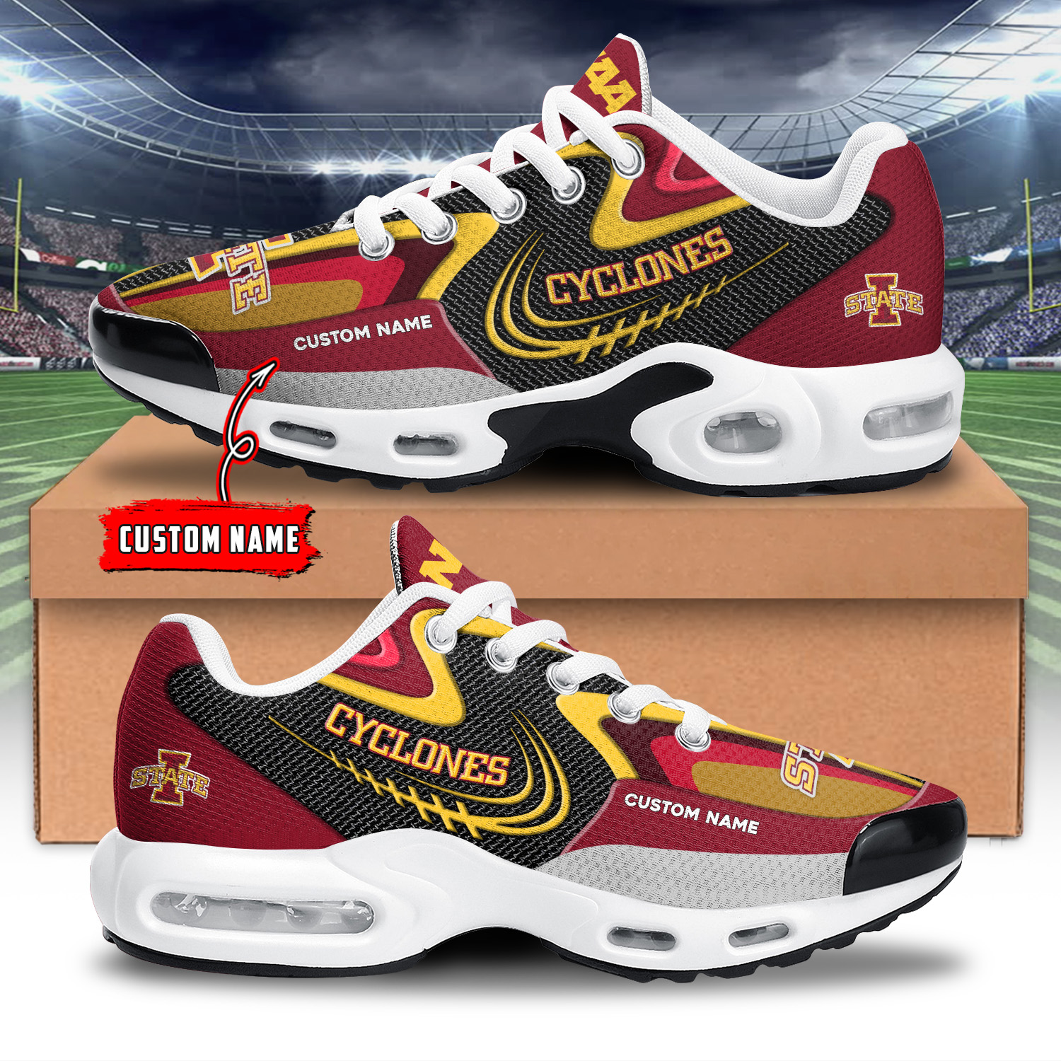 Iowa State Cyclones Air Max Plus Shoes Sneakers For Men And Women