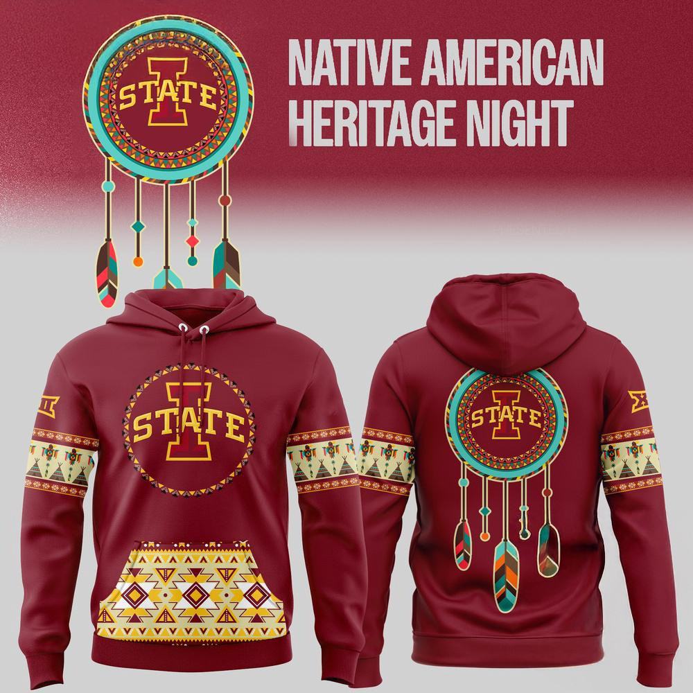 Iowa State Cyclones Native American Heritage New Hoodie Basketball