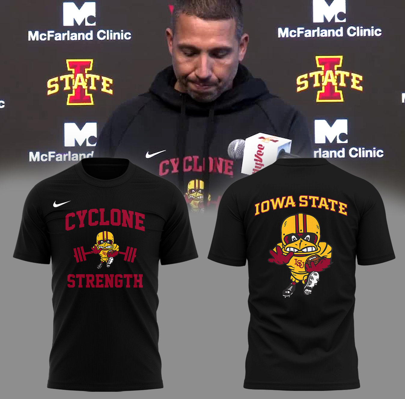 Iowa State Football Cyclone Strength T-Shirt Gift Ideas For Football Players Oregontrailrvpk Shirt