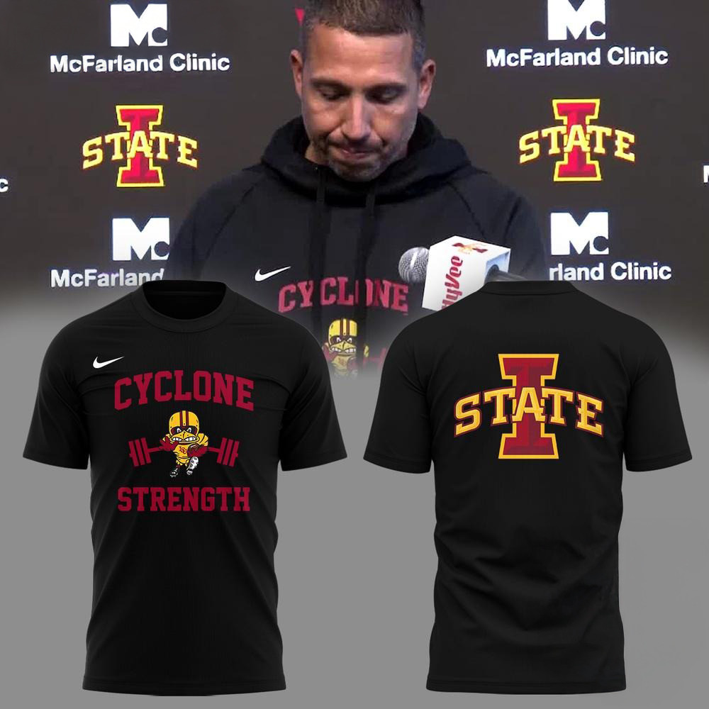 Iowa State Football Cyclone Strength T-Shirt Unique Gifts For Football Fans Oregontrailrvpk Shirt