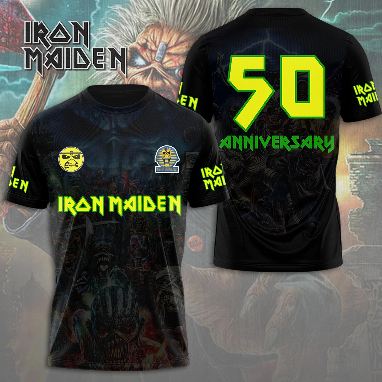 Iron Maiden 50th Anniversary 3D T-Shirt Oregontrailrvpk Shirt