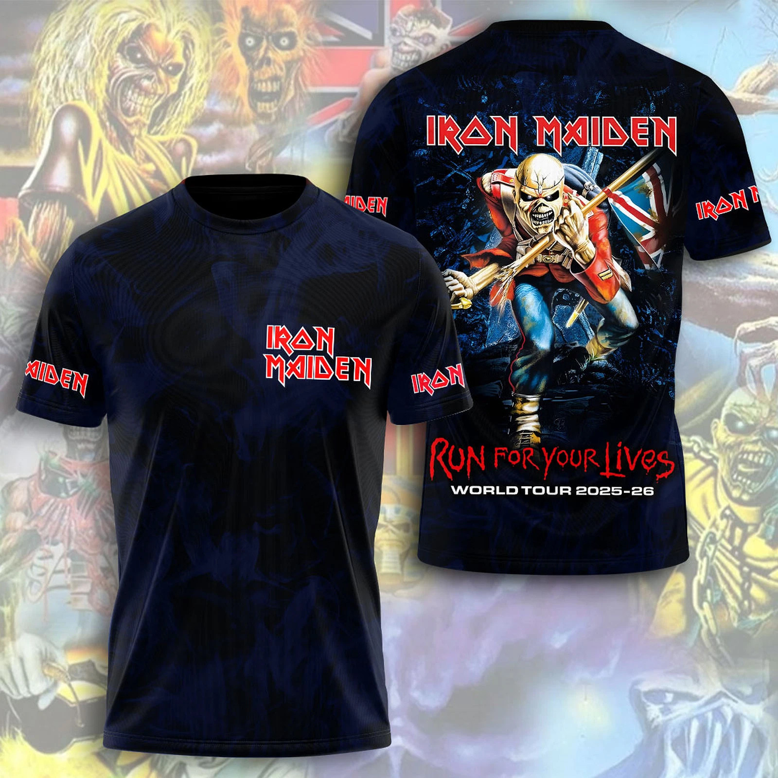 Iron Maiden Inspired Run For Your Lives World Tour 2025-26 Shirt Father's Day Presents Oregontrailrvpk Shirt