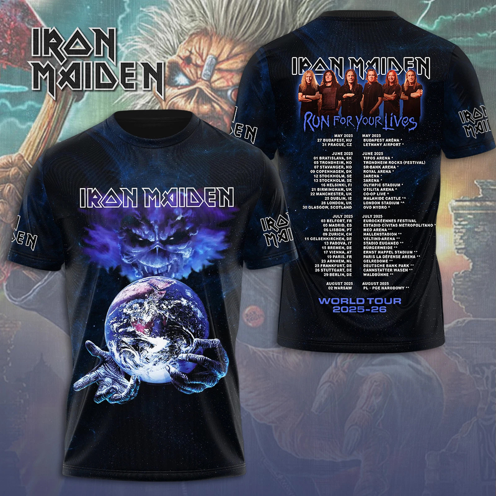 Iron Maiden Inspired Star Wars Tour 2025 Date Inspired T-Shirt Oregontrailrvpk Shirt