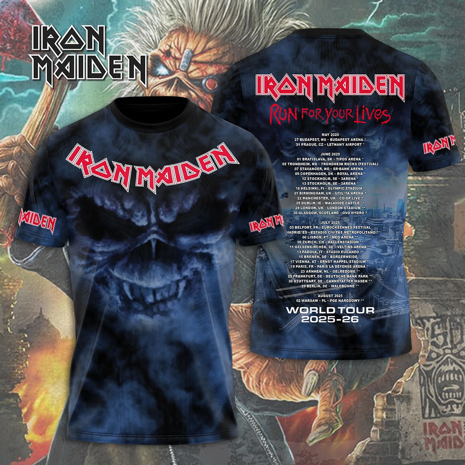 Iron Maiden Inspired Star Wars Tour 2025 T-Shirt For Husband Oregontrailrvpk Shirt