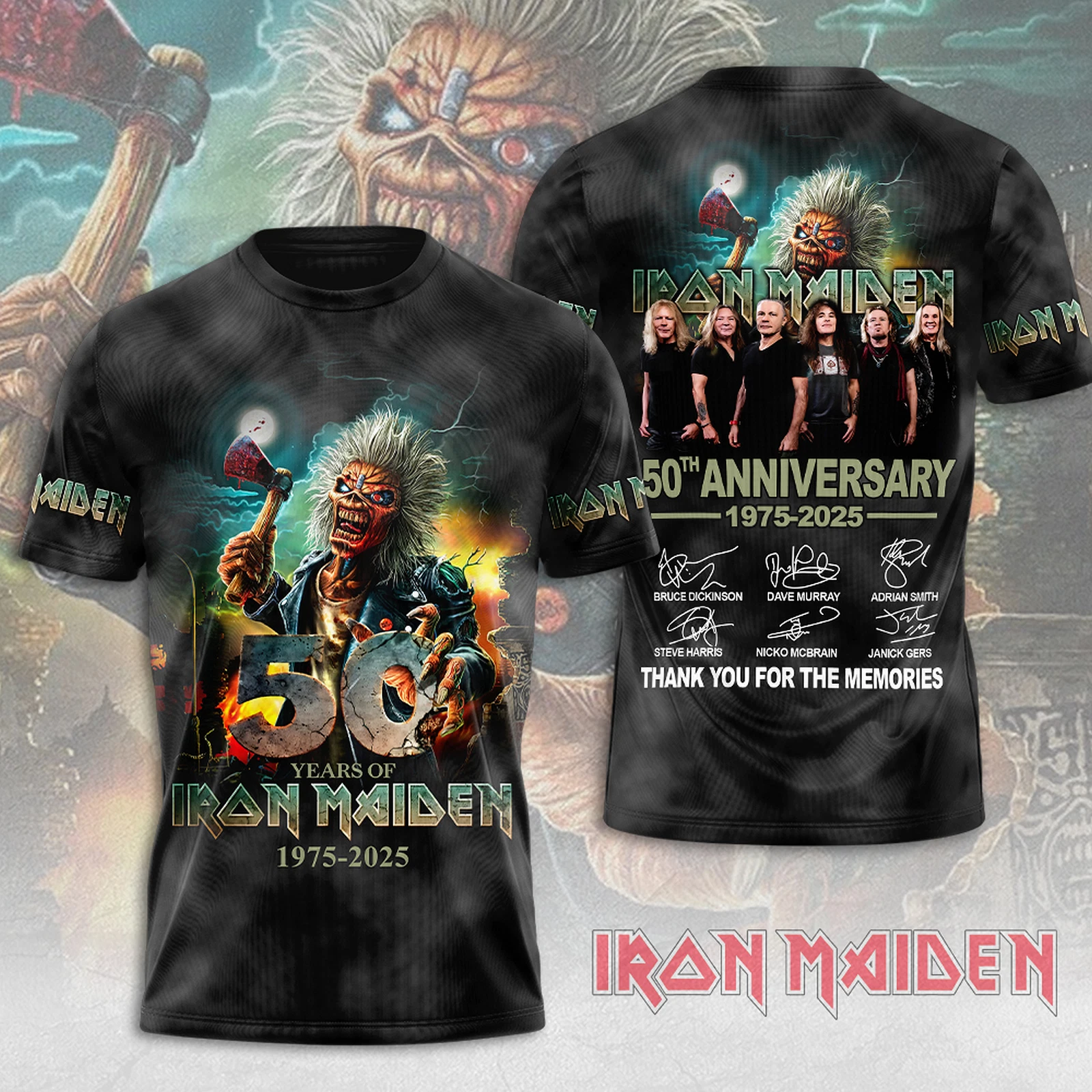 Iron Maiden Inspired World Tour 2025 Date - 50th Anniversary Licensed Shirt Gift Oregontrailrvpk Shirt