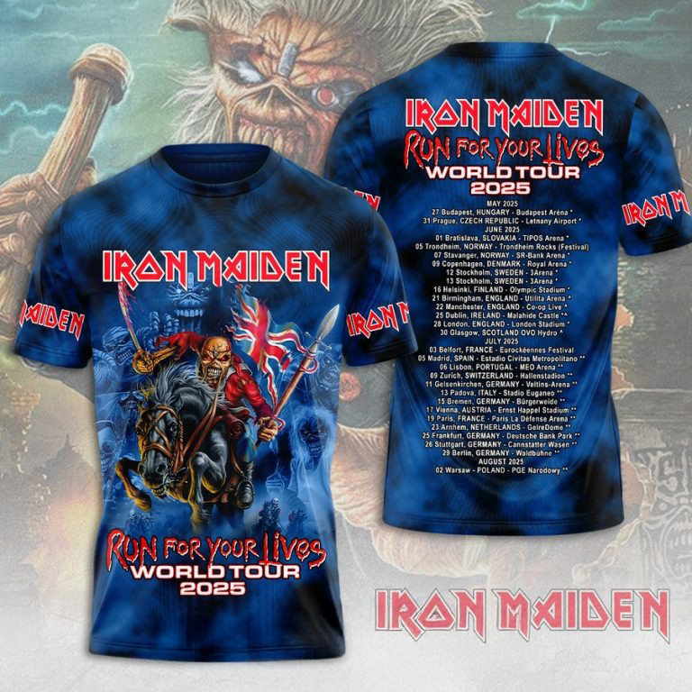 Iron Maiden Run For Your Lives 3D T-Shirt For Band Fans Oregontrailrvpk Shirt