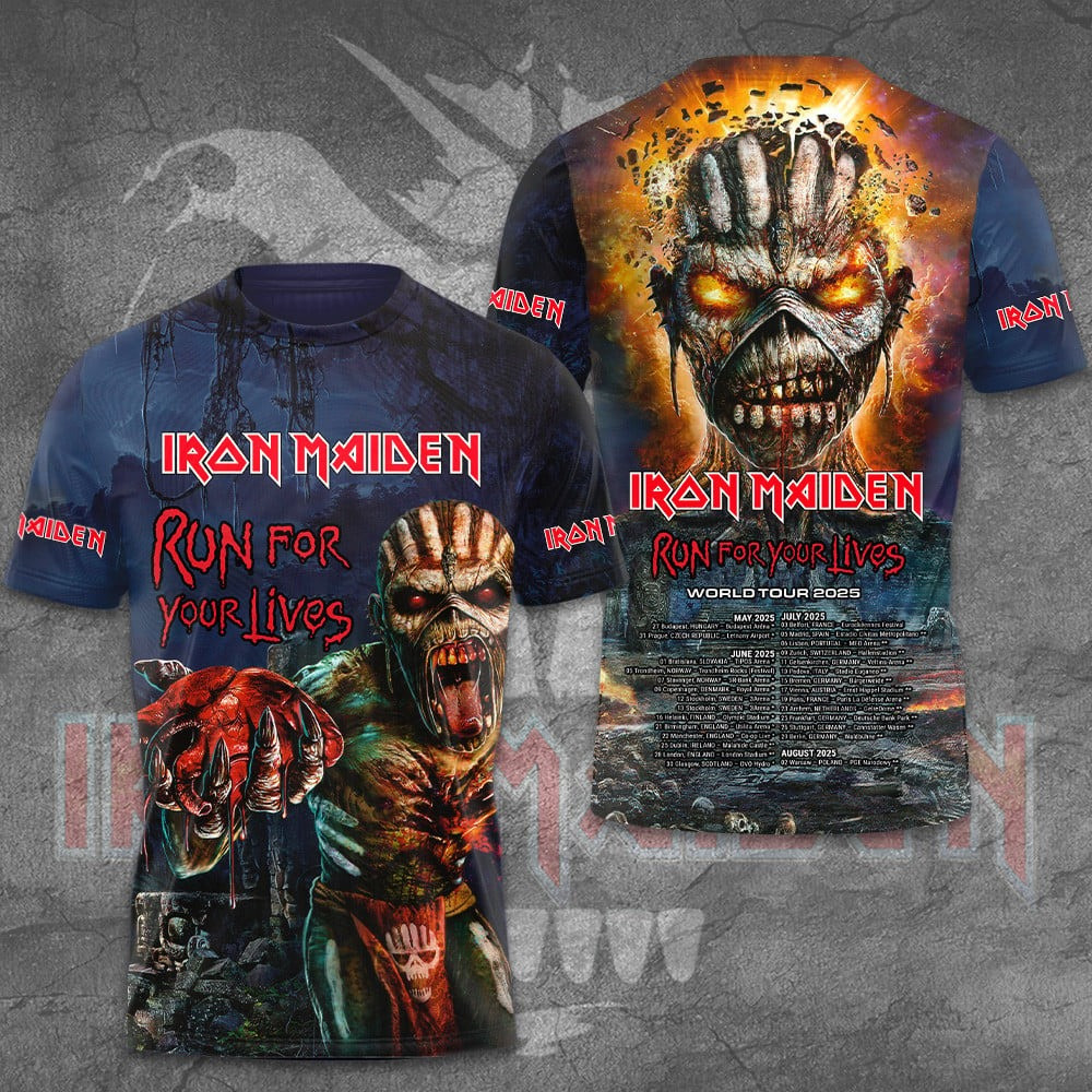 Iron Maiden Run For Your Lives Shirt Gifts For Son In Law Oregontrailrvpk Shirt