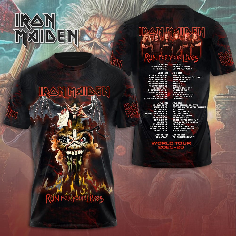 Iron Maiden Run For Your Lives Shirt Oregontrailrvpk Shirt