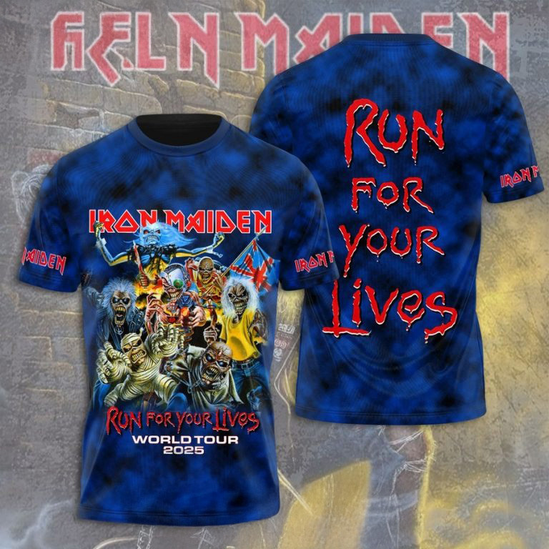 Iron Maiden Run For Your Lives Tour 2025 Shirt Gifts For Band Fans Oregontrailrvpk Shirt