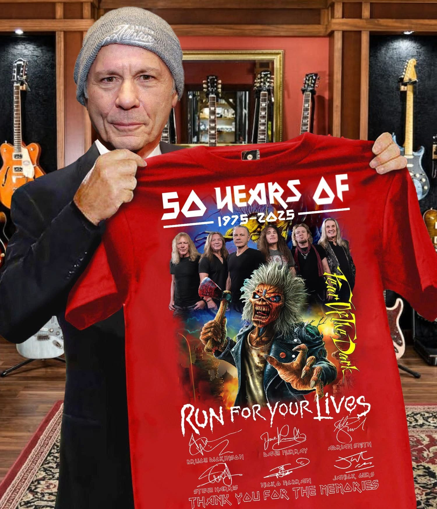 Iron Maiden Shirto Hears Of 1975 2024 Run For Your Lives Thank You For The Memories Oregontrailrvpk Shirt