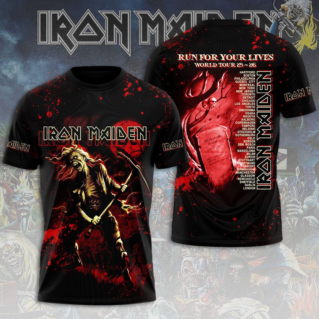 Iron Maiden World Tour 25-26 T-Shirt For Boyfriend Oregontrailrvpk Shirt