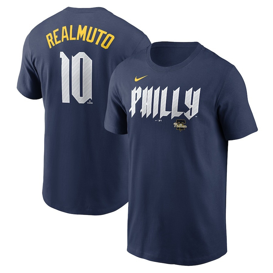 J.T. Realmuto Philadelphia Phillies City Connect T-Shirt Name & Number Oregontrailrvpk Shirt