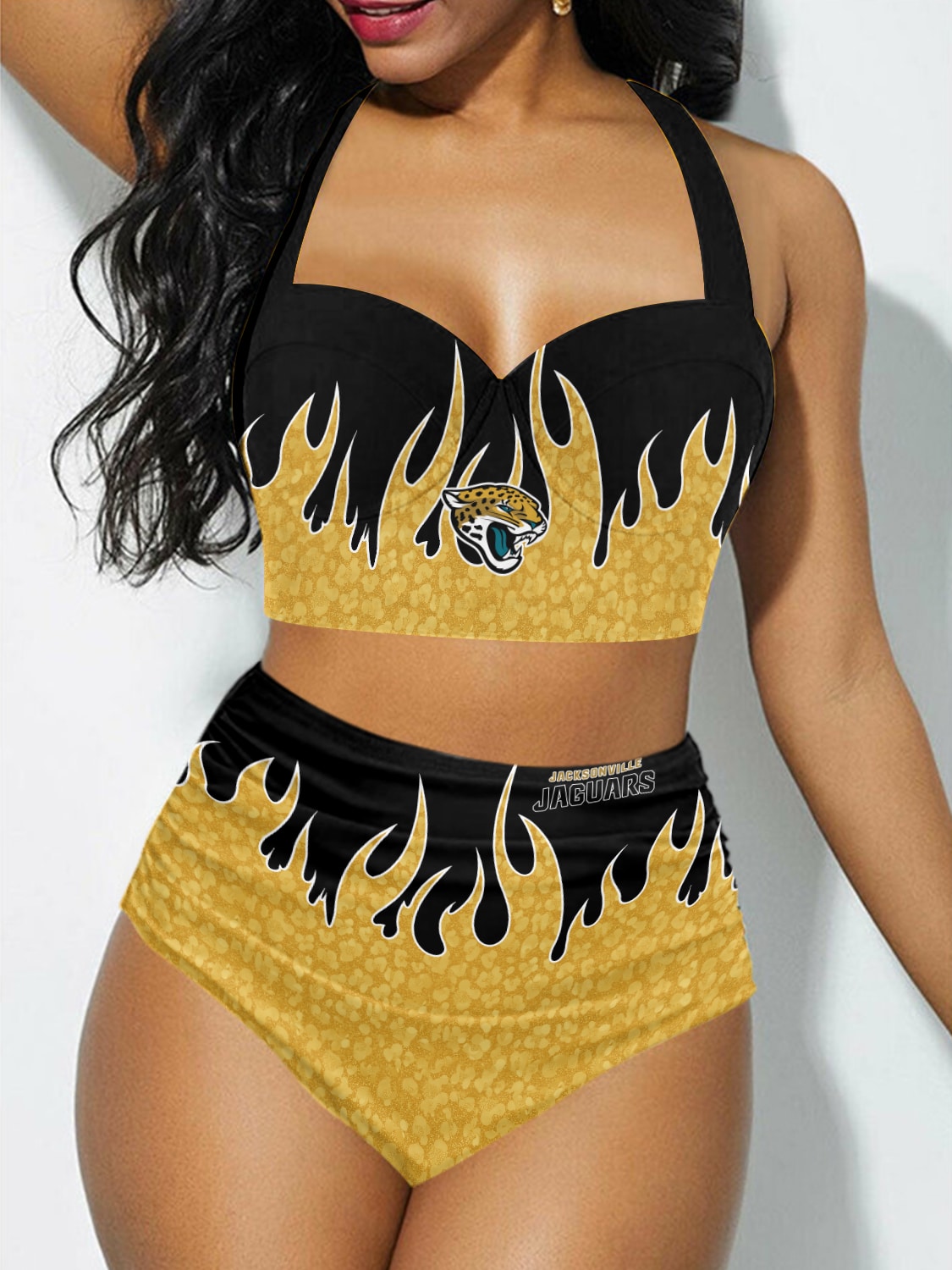 Jacksonville Jaguars Sexy Print Bikini Swimsuit St8890