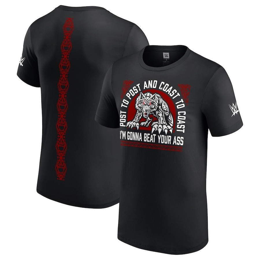 Jacob Fatu Shirt Tribal Wolf Native Post To Post And Coast To Coast I'm Gonna Beat Your Ass Oregontrailrvpk Shirt