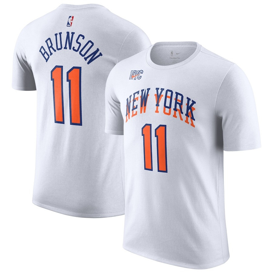 Jalen Brunson Shirt New York Knicks Nike 2024 25 City Edition Name & Number T-Shirt Oregontrailrvpk Shirt