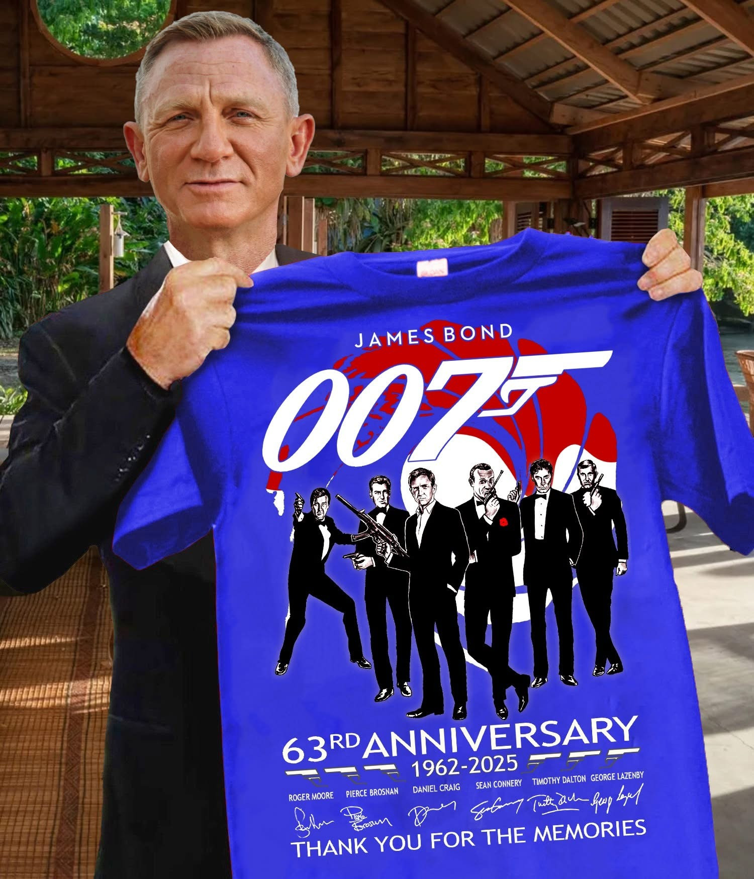 James Bond 007 63Rd Anniversary 1962 2025 T-Shirt Thank You For The Memories Oregontrailrvpk Shirt